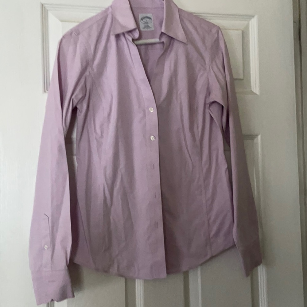 Brooks brothers fitted non iron cotton blouse